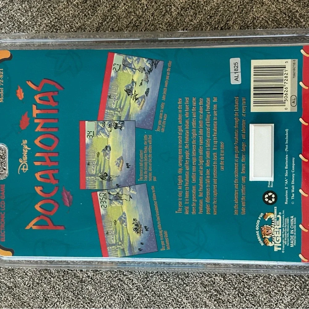 Vintage 1995 Tiger Electronics Pocahontas Handheld Game In Original Package